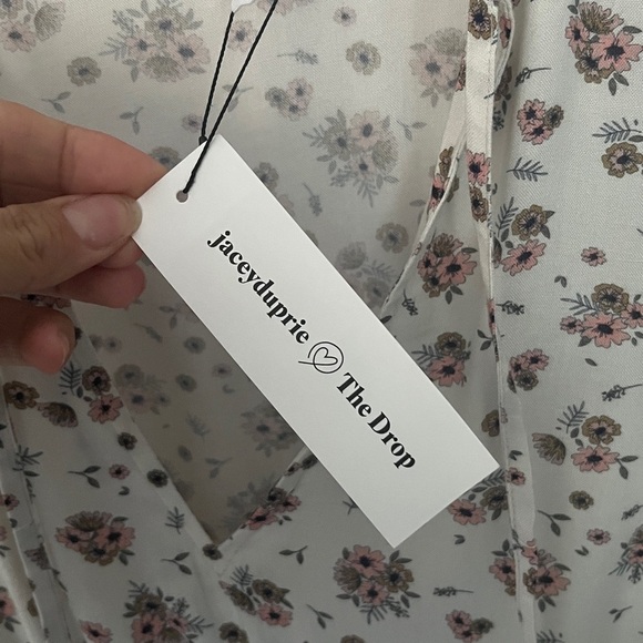 NWT The Drop Soft Pink Floral Pr Lined Midi tiered Dress - Size Small - Picture 6 of 12